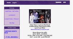Desktop Screenshot of fabricfriendsdolls.com